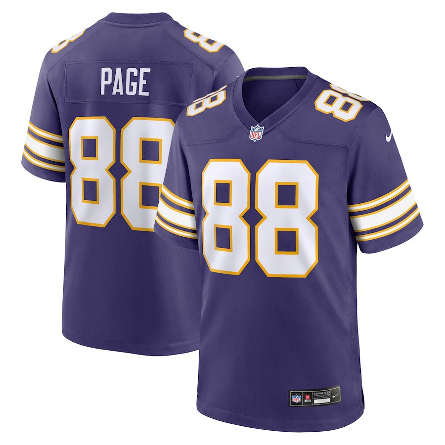 Men Minnesota Vikings #88 Alan Page Nike Purple Classic Retired Player NFL Jersey